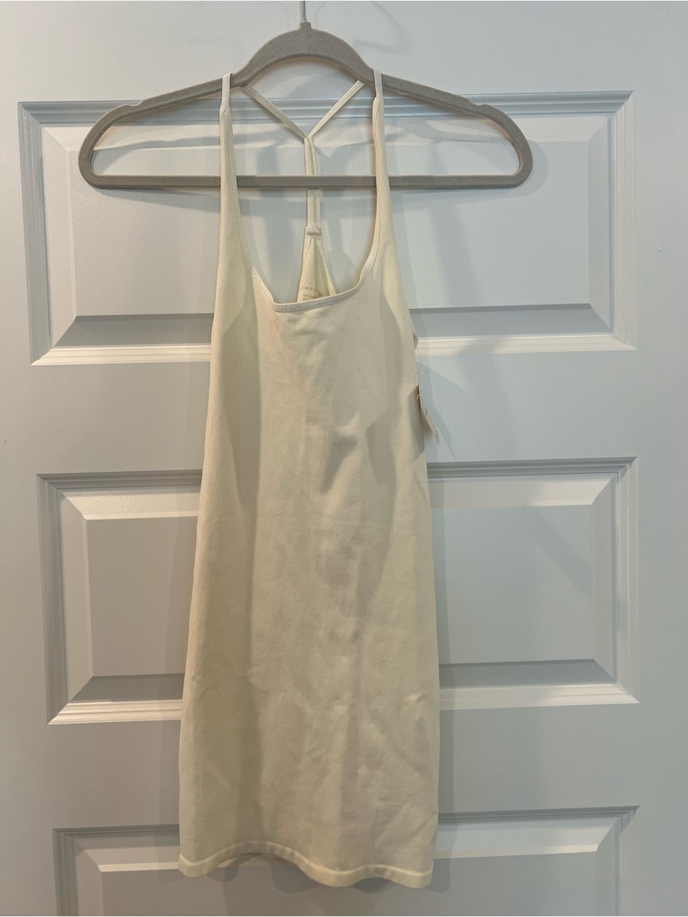 Free People Intimately Ivory Ribbed Racerback Tunic Tank XS/S NWT - Picture 9 of 10